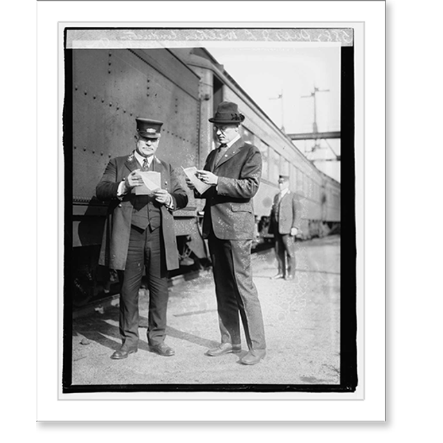 Historic Print, Super. J.L. Wilkes, Conductor' W.J., Burke, Pa., 16" x