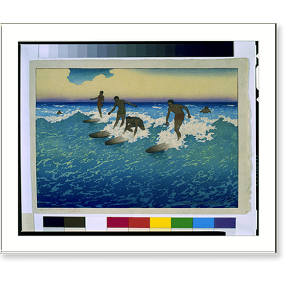 Historic Print, Surf riders, Honolulu.CWB., 16" x 20"