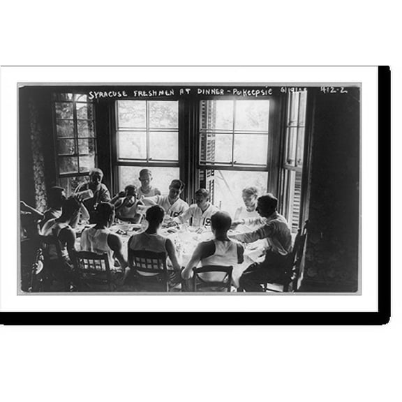 Historic Print, Syracuse freshmen at dinner, Poughkeepsie, 18" x 24"