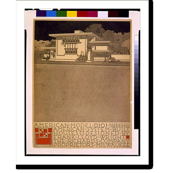 Historic Print, [System of prefabricated houses (American System-Built Houses") for the Richards Company Proprietors, Milwaukee. American Model D101, front]", 16" x 20"