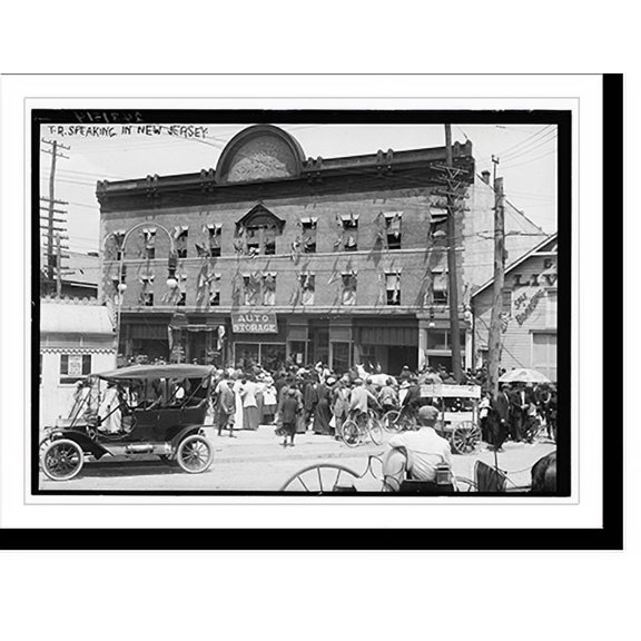 Historic Print, T.R. speaking in N.J., 16" x 20"
