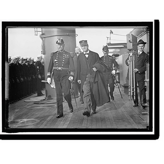 Historic Print, TARGET PRACTICE. BADGER, CHARLES JOHNSTON, REAR ADMIRAL, U.S.N.; DANIELS, JOSEPHUS, SECRETARY OF THE NAVY, 1913-1921, 16" x 20"