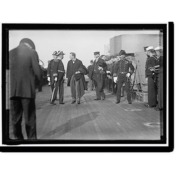 Historic Print, TARGET PRACTICE. DANIELS, JOSEPHUS; BADGER, CHARLES JOHNSTON, REAR ADMIRAL, U.S.N.; CHAPIN, FRED L., CAPTAIN, U.S.N.; REDFIELD, WILLIAM COX, REP. FROM NEW YORK, 1911-191…16" x 20"
