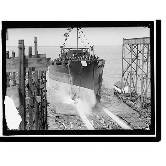 Historic Print, TEXAS, U.S.S. LAUNCHING, 18" x 24"