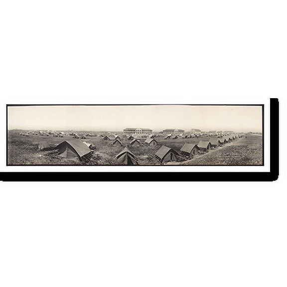 Historic Print, TX 1913 4th 7th Inf Ft. Crockett, Galveston PHOTO, Width 7" x Length 36"
