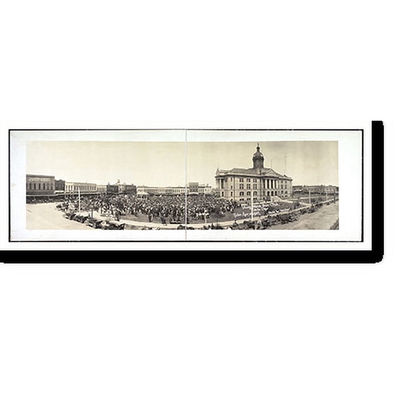 Historic Print, TX 1916 Young Men's Bus. Club Tyler PHOTO, Width 11" x Length 49"