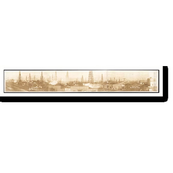 Historic Print, TX 1919 Burkburnett, Texas oil field PHOTO, Width 11" x Length 49"