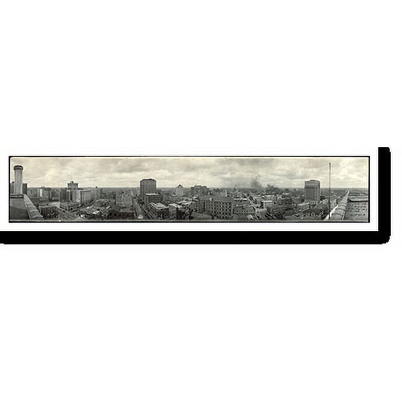 Historic Print, TX Houston from Keystone Bldg 1922 PHOTO, Width 11" x Length 49"