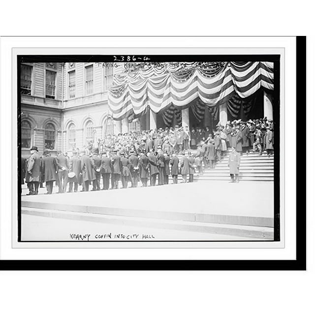 Historic Print, Taking Kearny's body into City Hall, 16" x 20