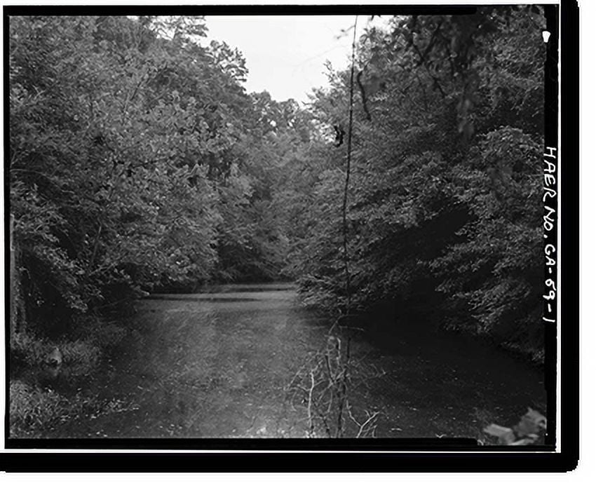 Historic Print, Tallassee Shoals Hydroelectric Facility, Middle Oconee