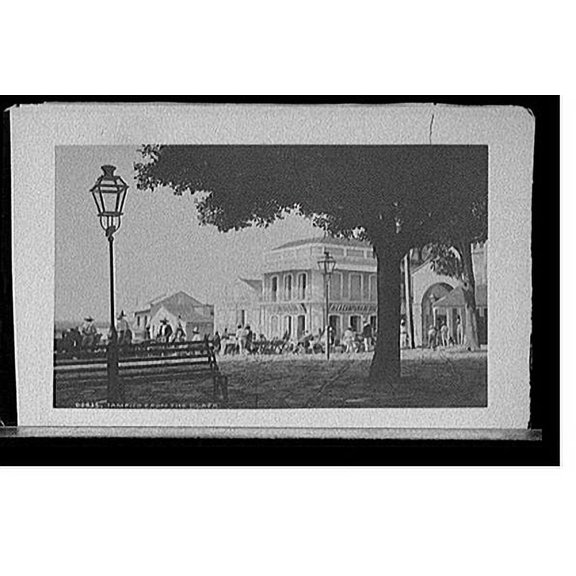 Historic Print, Tampico from the plaza, 18" x 24"