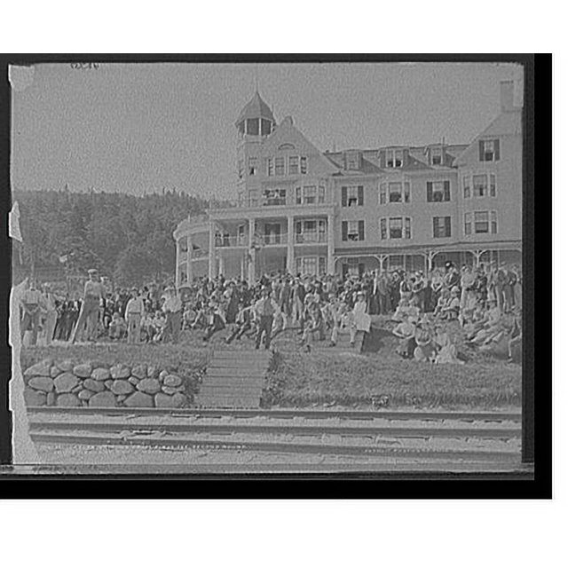 Historic Print, Taylor driving from first tee, second round, Mount