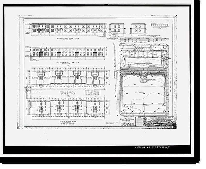 Historic Print, Techwood Homes, Building No. 12, 428440 Lovejoy Street