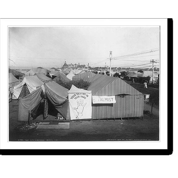 Historic Print, Tent City, Coronado Beach, Calif., 16" x 20"