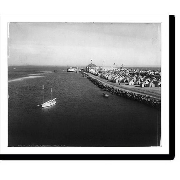 Historic Print, Tent City, Coronado Beach, Calif. - 2, 16" x 20"