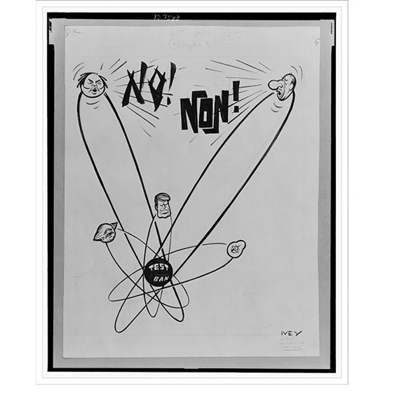 Historic Print, Test ban : No! Non!, 18" x 24"