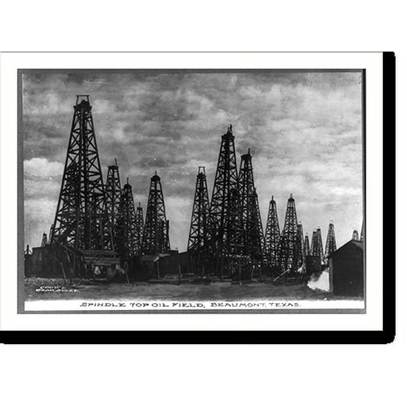 Historic Print, [Texas - Beaumont - Spindle Top oil field], 16" x 20"