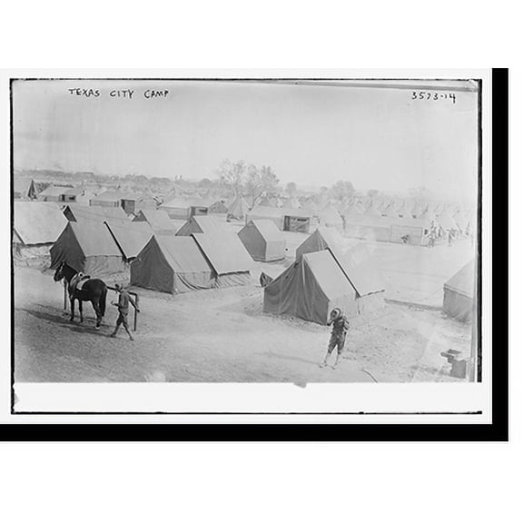 Historic Print, Texas City Camp, 18" x 24"