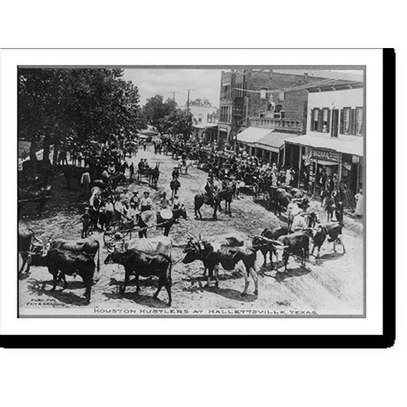 Historic Print, Texas - Hallettsville - Houston hustlers, 16" x 20"