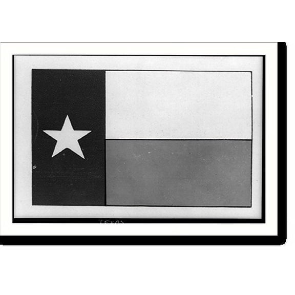 Historic Print, Texas flag - Reproduction, 16" x 20"