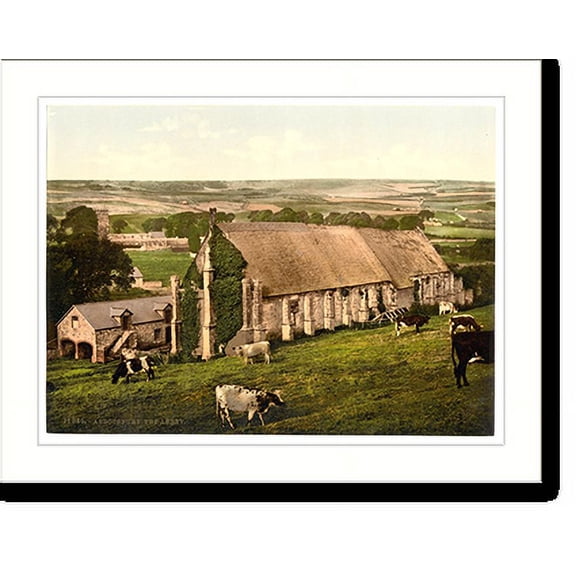 Historic Print, The Abbey Abbotsbury England, 16" x 20"