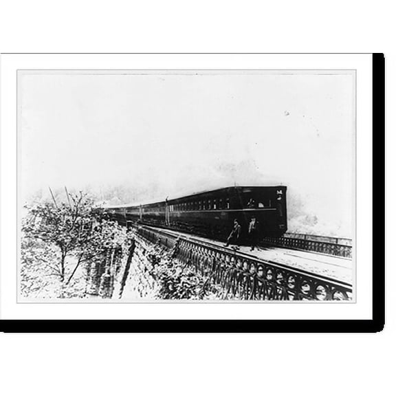 Historic Print, The Adam's Windsplitter, B&O experimental streamlined train of 1900, 16" x 20"