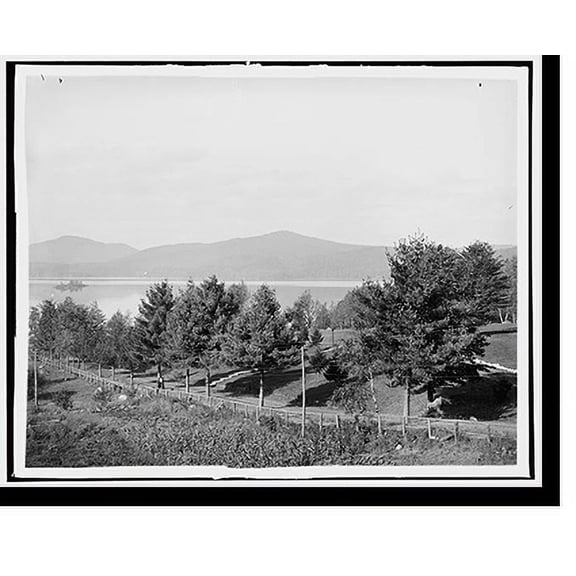Historic Print, The Algonquin, Lower Saranac Lake, Adirondack Mountains - 2, 16" x 20"