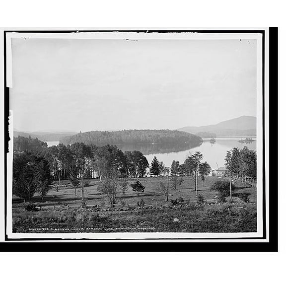 Historic Print, The Algonquin, Lower Saranac Lake, Adirondack Mountains - 3, 16" x 20"