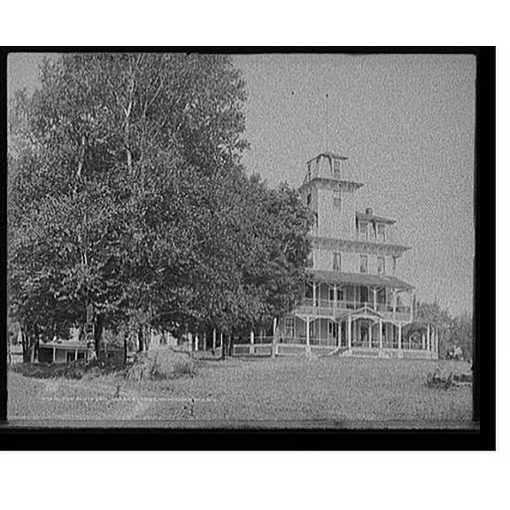 Historic Print, The Algonquin, Saranac Lake, Adirondack Mts., N.Y., 18" x 24"