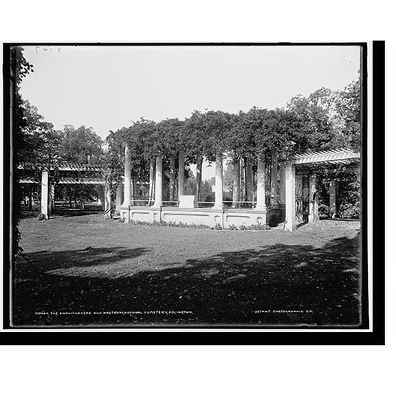 Historic Print, The Amphitheatre and Rostrum, National Cemetery, Arlington, 16" x 20"