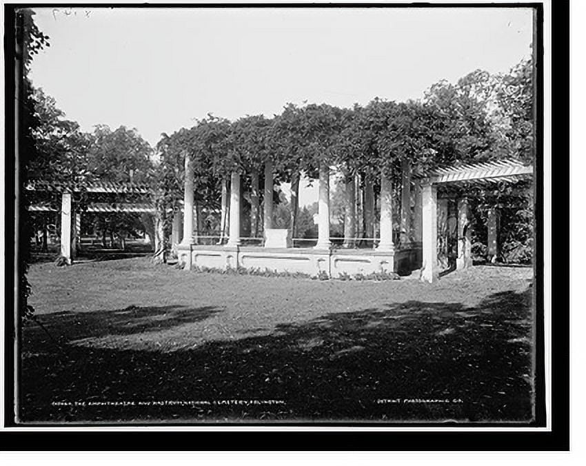 Historic Print, The Amphitheatre and Rostrum, National Cemetery ...