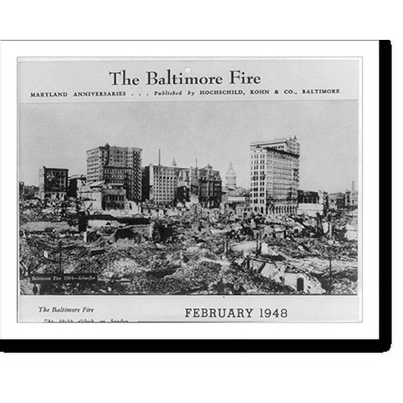 Historic Print, The Baltimore Fire, 16" x 20"