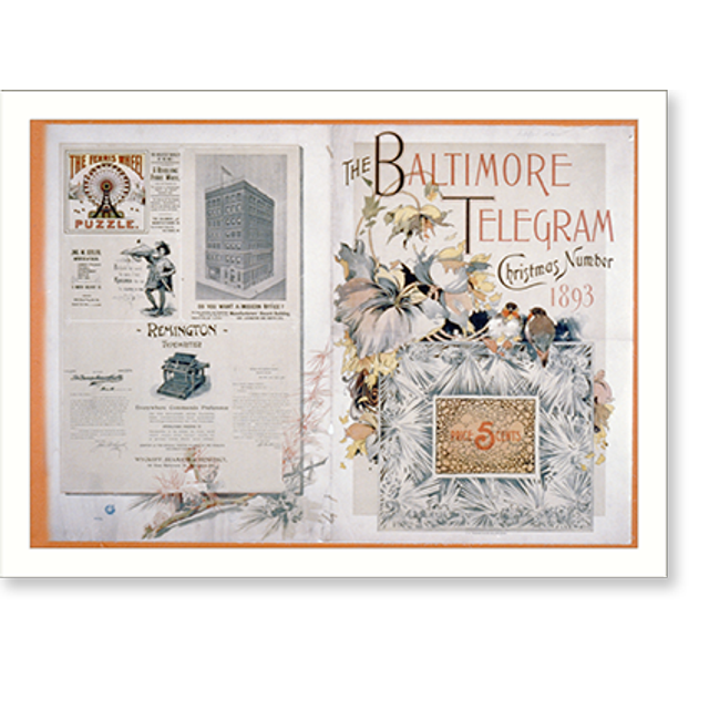 Historic Print, The Baltimore Telegram Christmas Number 1893, 16" x 20
