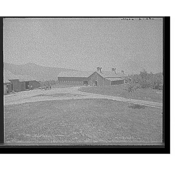 Historic Print, The Barns, Hotel Kaaterskill, Catskill Mountains, N.Y., 16" x 20"