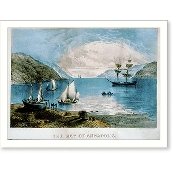 Historic Print, The Bay of Annapolis: Nova Scotia, 18" x 24"