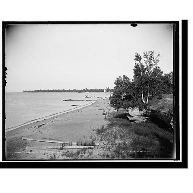 Historic Print, The Beach, Pointe aux Barques, 16" x 20"