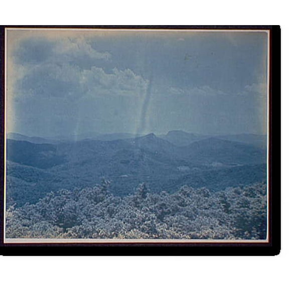 Historic Print, The Blue Ridge from Mt. Toxaway, Sapphire, N.C., 18" x 24"