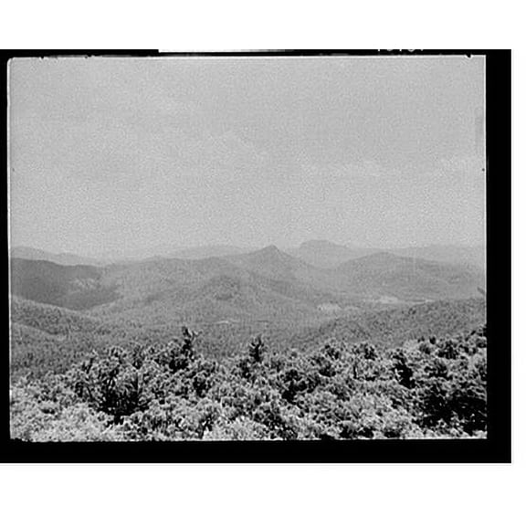 Historic Print, The Blue Ridge from Mt. Toxaway, Sapphire, N.C. - 3, 18" x 24"