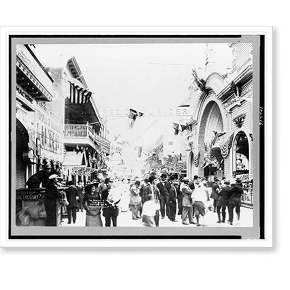 Historic Print, The Bowery, Coney Island, 18" x 24"