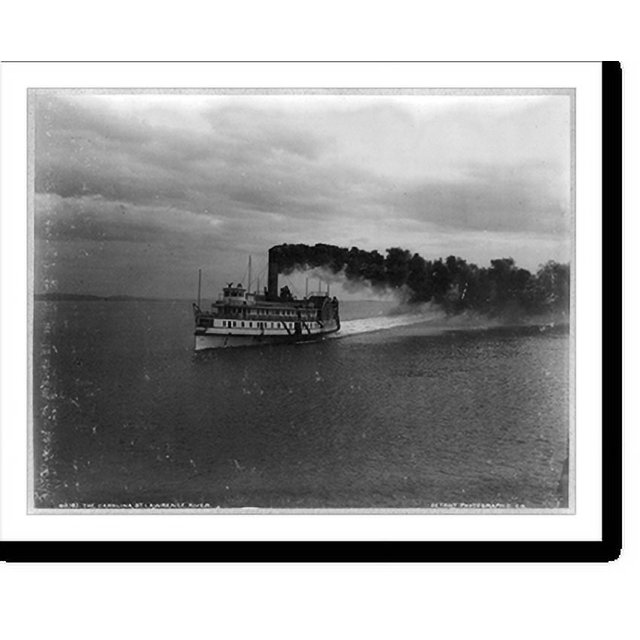 Historic Print, The CAROLINA [sternwheeler] on the St. Lawrence River