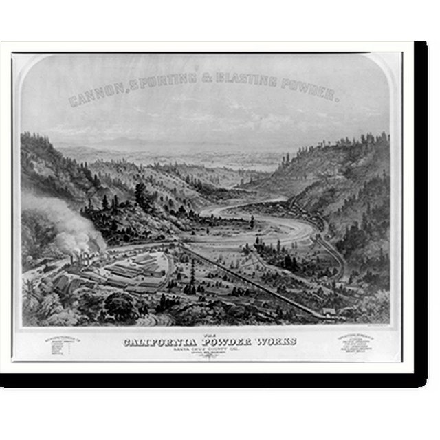 Historic Print, The California Powder Works. Santa Cruz County Cal., 16