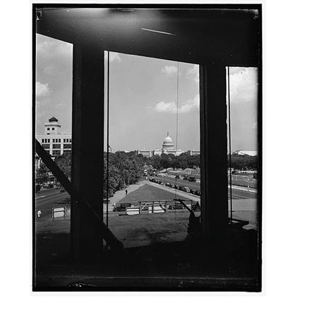 Historic Print, The Capitol from the Apex Building The new home of the Federal Trade Commission, 18" x 24"