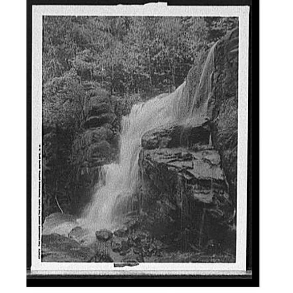 Historic Print, The Cascades above the flume, Franconia Notch, White Mts., N.H., 18" x 24"