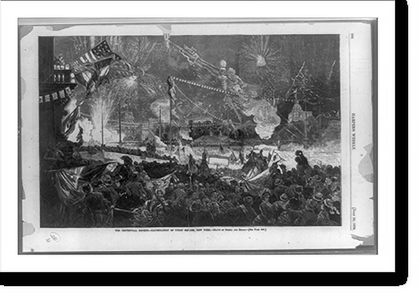 Historic Print, The Centennial Fourth illumination of Union Square