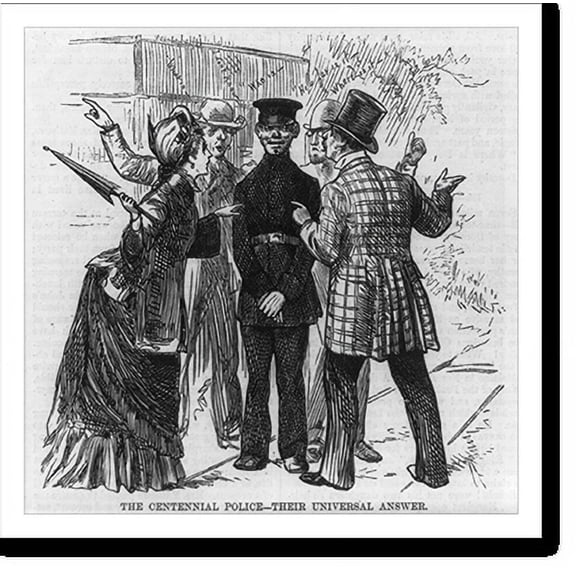 Historic Print, The Centennial Police - Their universal answer, 16" x 20"