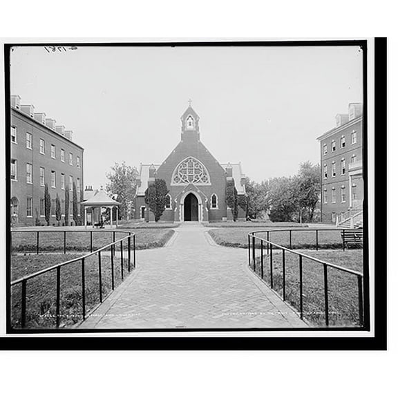 Historic Print, The Chapel [i.e. Dahlgren Chapel], Georgetown University, 18" x 24"