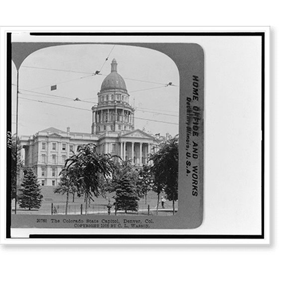Historic Print, The Colorado State Capitol, Denver, Col., 18" x 24"
