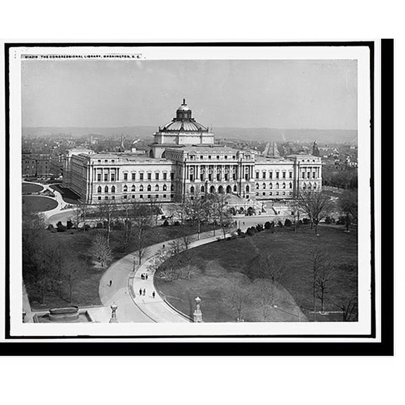 Historic Print, The Congressional Library [i.e. Library of Congress], Washington, D.C., 16" x 20"