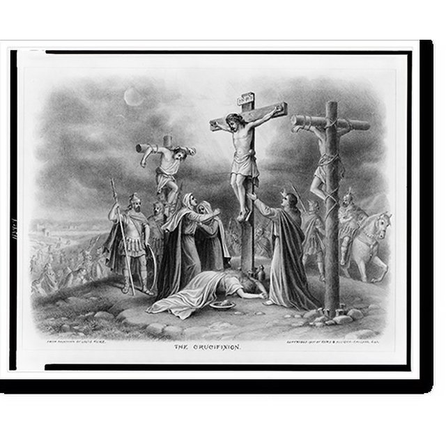 Historic Print, The Crucifixion.from painting by Louis Kurz., 16" x 20