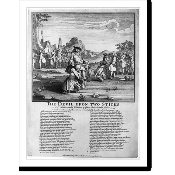 Historic Print, The Devil upon two sticks, 18" x 24"